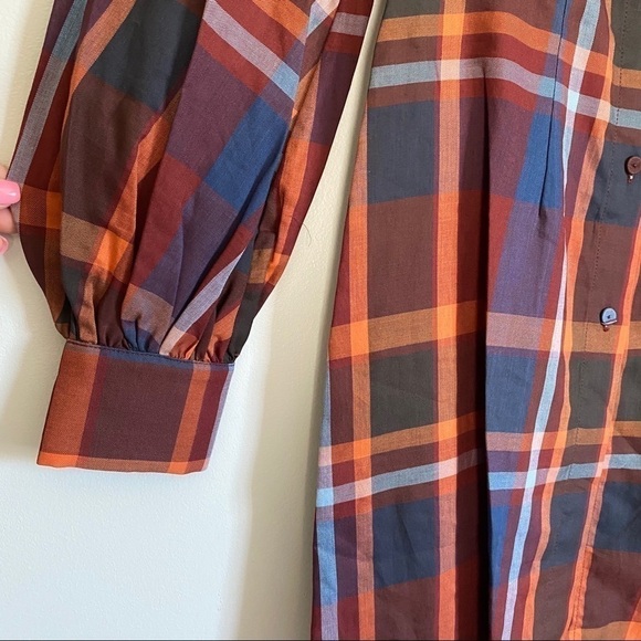 NWT PETERSYN Adele Shirt Dress Gotham Plaid Small - Picture 8 of 15